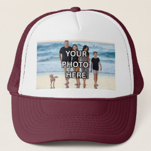 🍁DELA Hat - Maroon Anpassad familjefoto Trucker H Keps