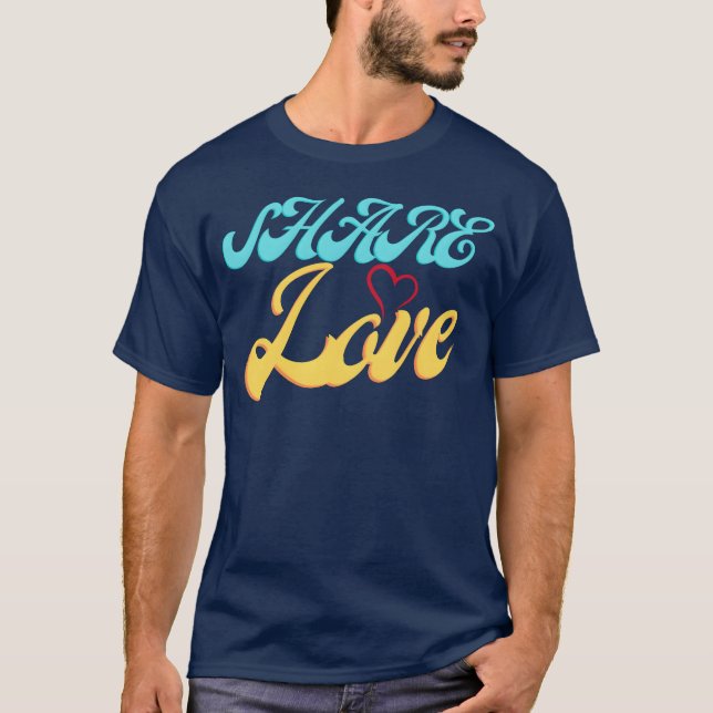 Dela kärlek roligt t shirt (Framsida)