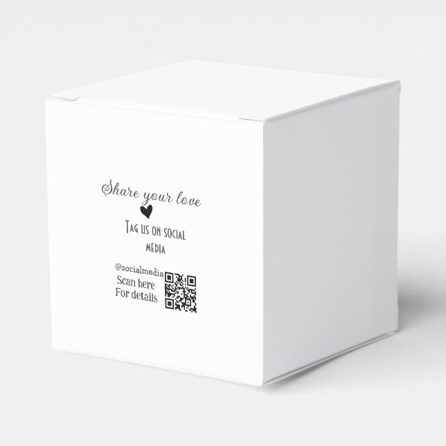 Dela kärlek skanna QR-kod lägg till social informa Presentaskar (Framsidan Sidan)