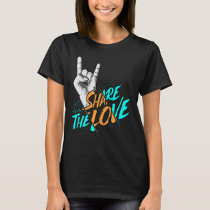 Dela Kärleken Män Kvinnor Barn Pojkar Flickor Asl  T Shirt