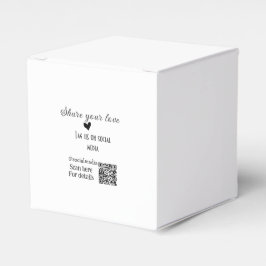 Dela kärleken skanna QR-kod lägg till social infor Presentaskar