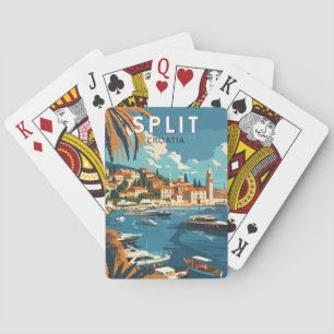 Dela Kroatien Travel Art-Vintage Casinokort