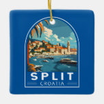 Dela Kroatien Travel Art-Vintage Julgransprydnad Keramik<br><div class="desc">Dela retro-vektorns rörelsemodeller. Split,  historiskt känd som Spalato,  är Kroatiens näst största stad efter huvudstaden Zagreb,  den största staden i Dalmatien och den största staden på det kroatiska kusten.</div>