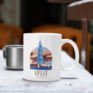 Dela Kroatiens Dalmatia-Vintage Kaffemugg
