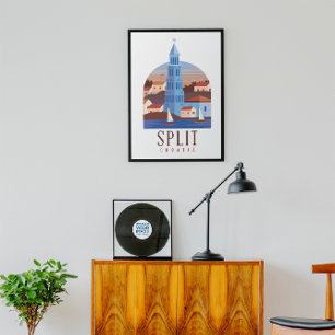 Dela Kroatiens Dalmatia-Vintage Poster