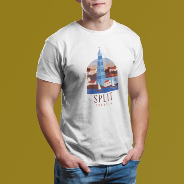 Dela Kroatiens Dalmatia-Vintage T Shirt (Split Croatia Dalmatia Vintage T-Shirt)
