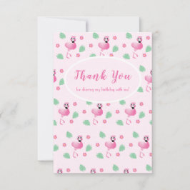 Dela min födelsedagsutklippning Flamingo Tropical Tack Kort