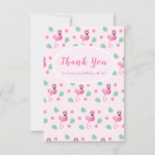 Dela min födelsedagsutklippning Flamingo Tropical Tack Kort