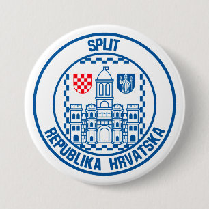 Dela runda emblem knapp