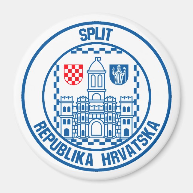 Dela runda emblem magnet (Framsidan)