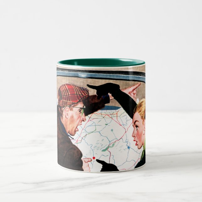 Dela sig i vägen Två-Tonad mugg (Center)