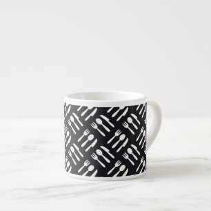 Dela sig skedknivarmönster espressomugg