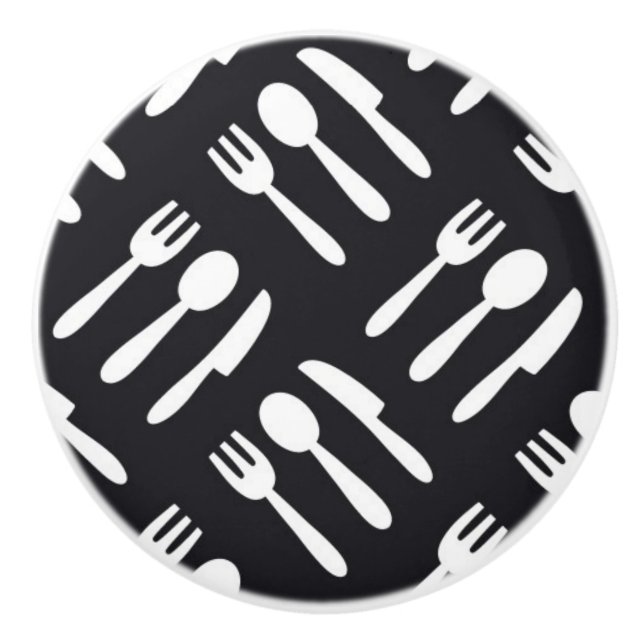 Dela sig skedknivarmönster knopp (Framsidan)