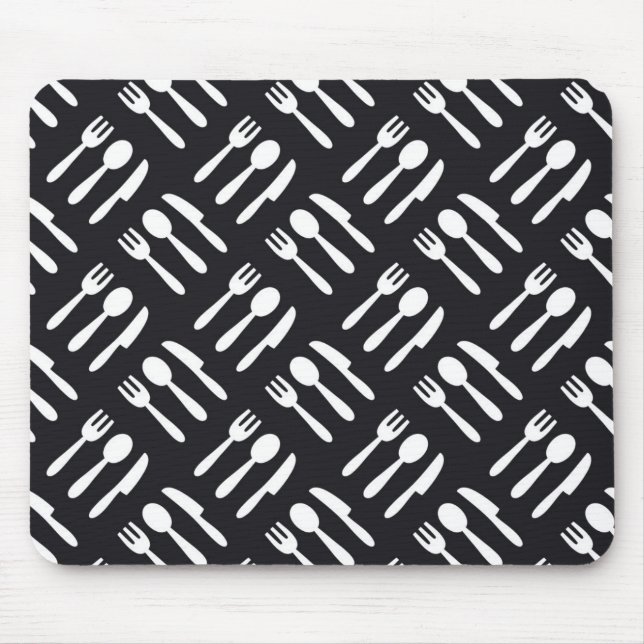 Dela sig skedknivarmönster musmatta (Framsidan)