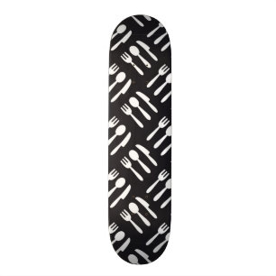 Dela sig skedknivarmönster old school skateboard bräda 21,6 cm