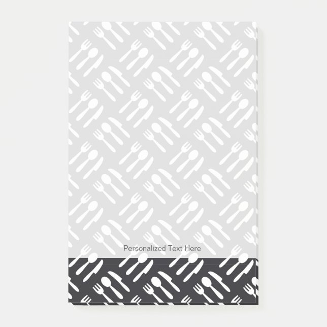 Dela sig skedknivarmönster post-it block (Framsida)