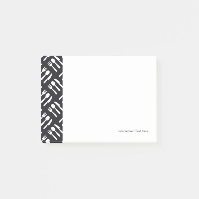 Dela sig skedknivarmönster post-it block (Framsida)