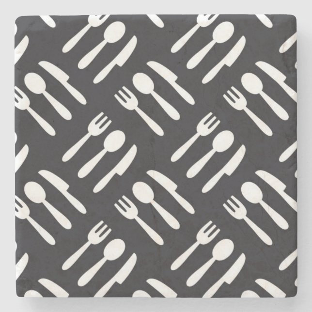 Dela sig skedknivarmönster underlägg sten (Framsidan)