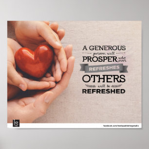 DELA SKIVOR (PROVERBS11:25) POSTER