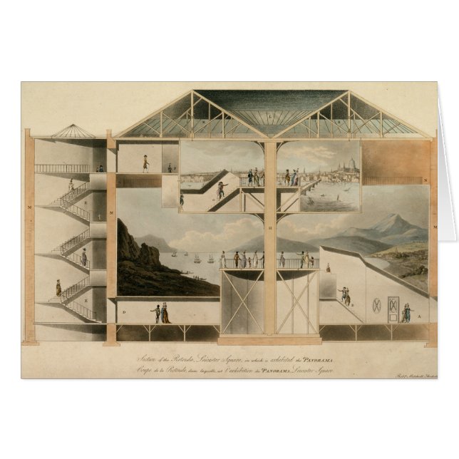 Dela upp av det Rotunda, Leicester kvadrerar Hälsningskort (Framsidan Horizontal)