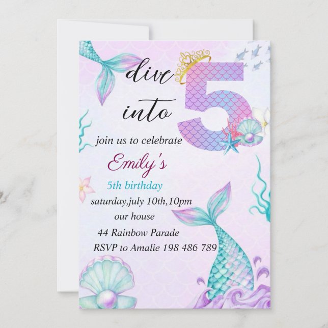 Dela upp i femtonde Sjöjungfruns inbjudan (Framsida)