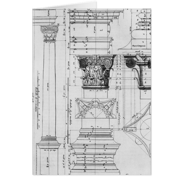 Dela upp och höjden av en sammansatt kolonn hälsningskort (Framsidan)