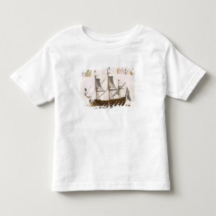 Dela upp till och med en fransk förstklassig frak tee shirt