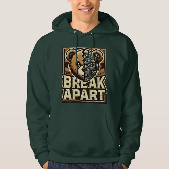 Dela upp trendig hoodie (Framsida)