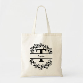 Dela upp verktyget Monogram Brev T Personlig Tote  Tygkasse