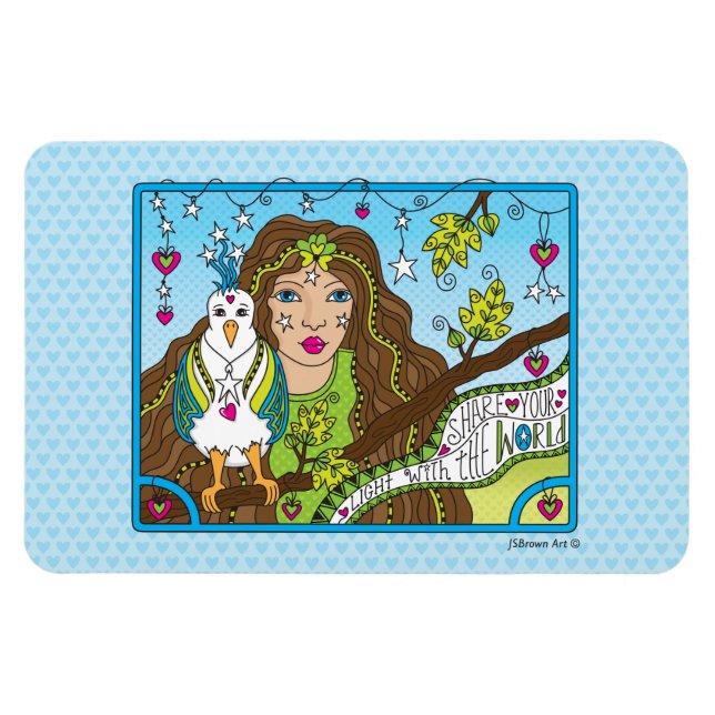 Dela ut ditt ljus Flexibel magnet 15 cm x 10 cm (Horisontell)