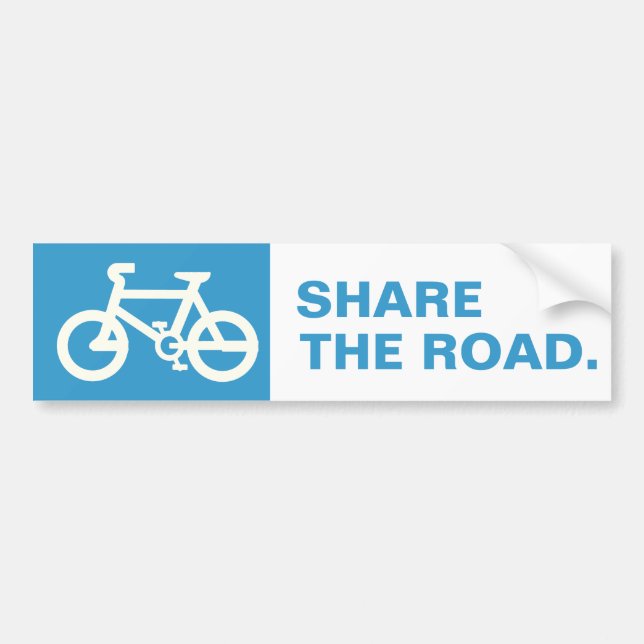 Dela vägen med cykelbildekal bildekal (Framsidan)