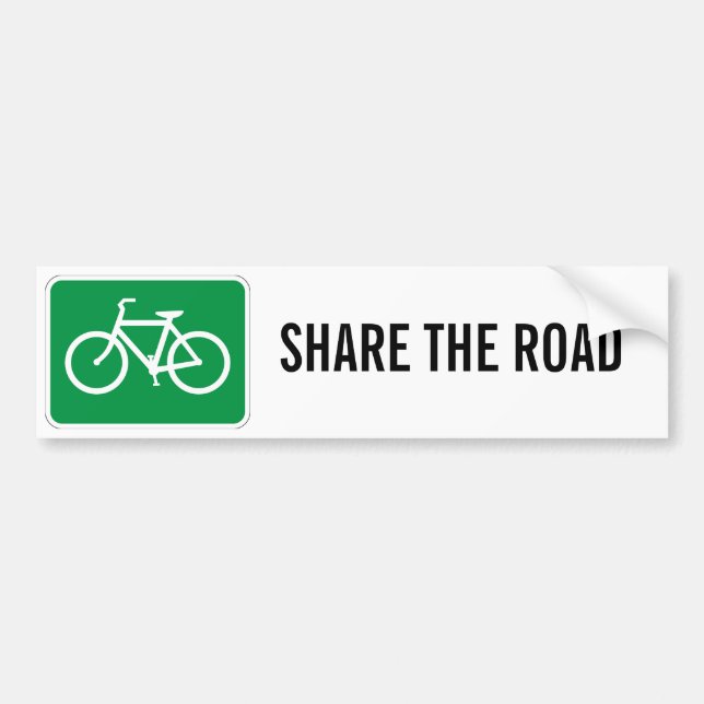 Dela vägen med cyklar bildekal (Framsidan)