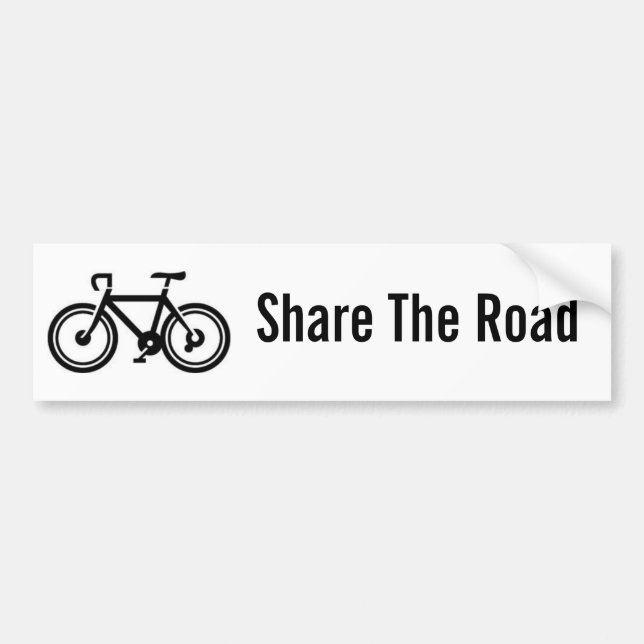 Dela vägen som cyklar bildekalet bildekal (Framsidan)
