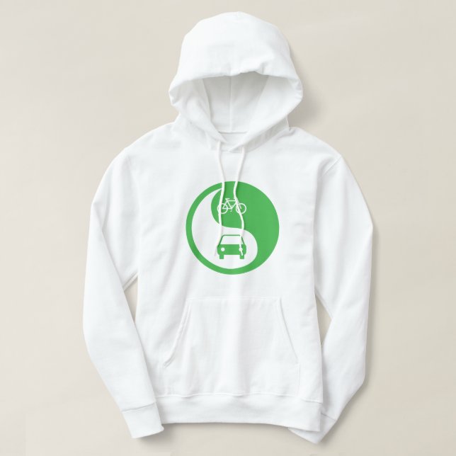 Dela vägen Yin Yang Hoodie (Design framsida)