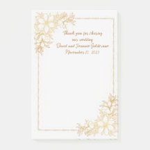 Dela våra bröllops Post-It-lappar Bröllopspresente