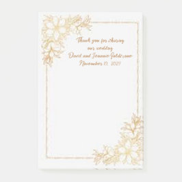 Dela våra bröllops Post-It-lappar Bröllopspresente Post-it Block