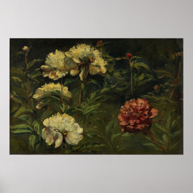 Delacroix - Blommor 1848 Poster (Framsidan)