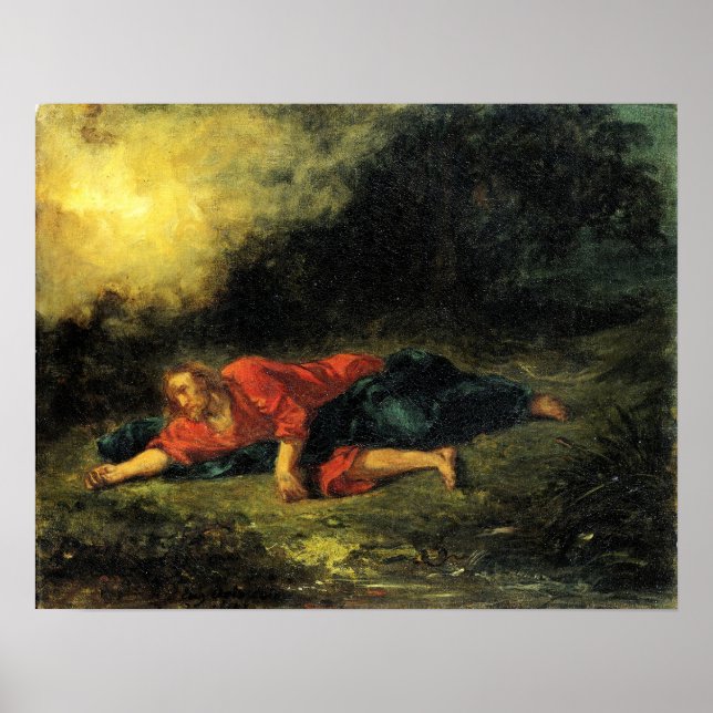 Delacroix - Christ In Gethsemane Poster (Framsidan)