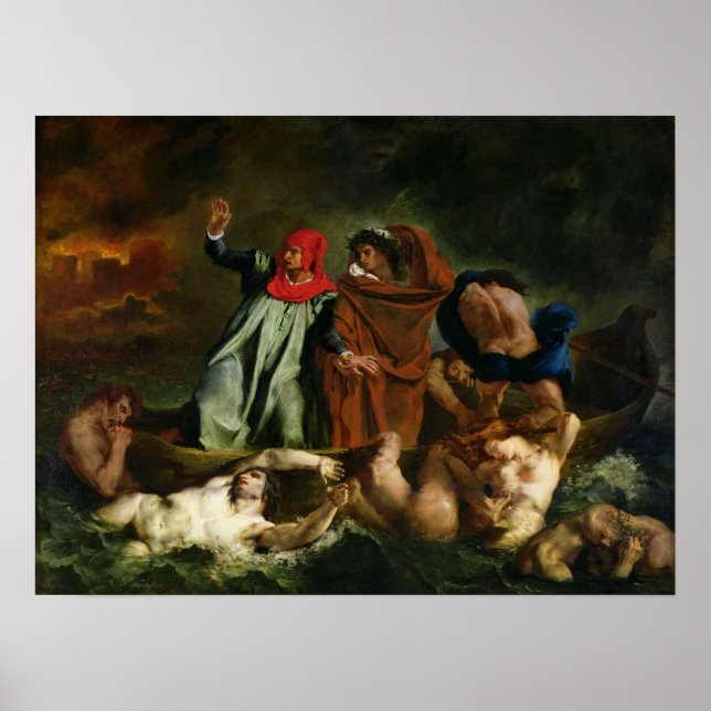 Delacroix - Dantes bark Poster (Framsidan)