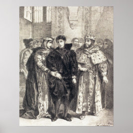 Delacroix - drottningen utsätter sig för konsolham poster