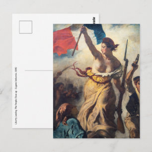 Delacroix - Friheten leder folket närbild Vykort