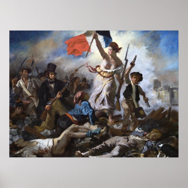 Delacroix Friheten leder folket Poster (Framsidan)