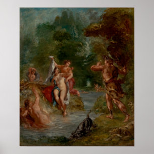 Delacroix - fyra säsonger Sommar Diana överraskade Poster