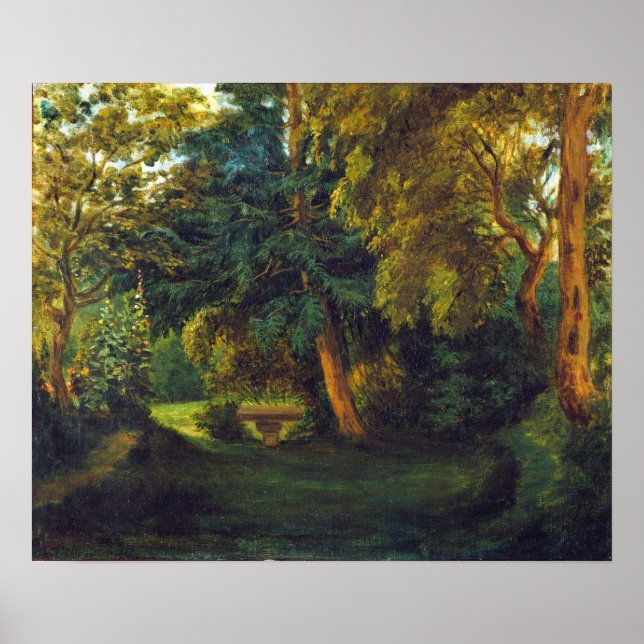 Delacroix - George Sands trädgård i Nohant Poster (Framsidan)