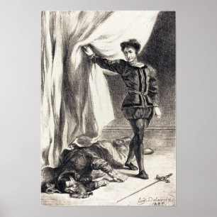 Delacroix - Hamlet och Polonius kropp (lag ...) Poster
