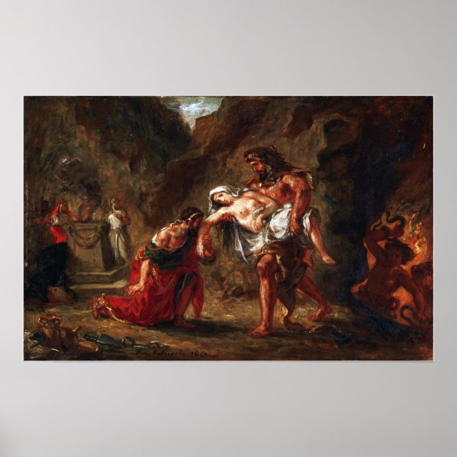 Delacroix - Herkules och Alkestis Poster (Framsidan)