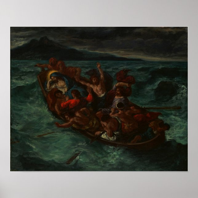 Delacroix - Kristus Asov under Tempest Poster (Framsidan)