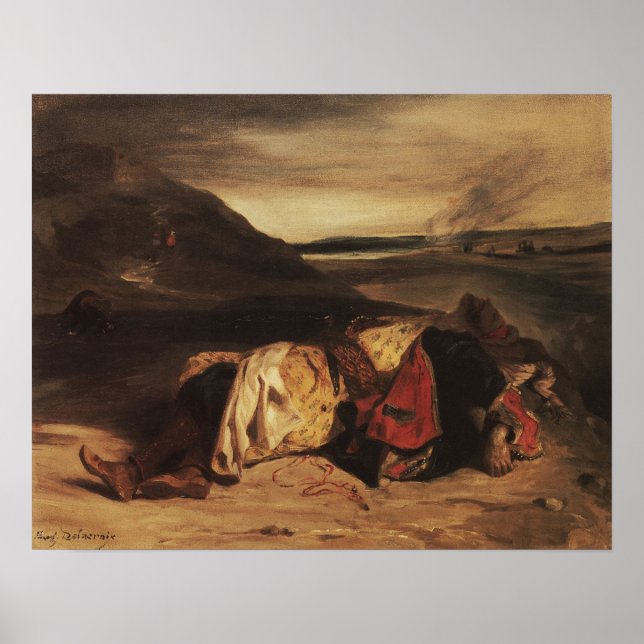 Delacroix - La Mort De Hassan Poster (Framsidan)