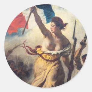Delacroix - Liberty Leading the People Close up Runt Klistermärke