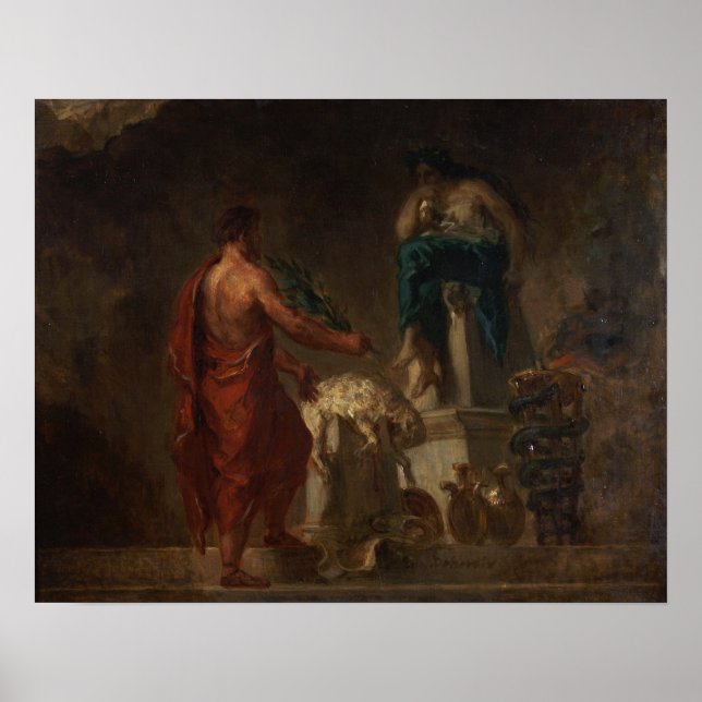 Delacroix - Lycurgus Consulting the Pythia Poster (Framsidan)